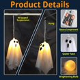 thumbnail image 3 of Clearance Hotyverty 10 Pack Halloween String Lights, Light Up Ghost Decoration with Remote Control String Lights,Halloweens Party Decoration Indoor Porches Yards Gardens Lawn, 3 of 7