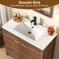 thumbnail image 3 of 36" Modern Bathroom Vanity with Sink and Faucet Combo, Double Fluted Door Vanity Set, Ceramic Integrated Basin, 6-Tier Smart Storage Organization, 3 of 11