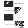 thumbnail image 2 of Plus Size Tops for Women Cute Summer Square Neck Casual Short Sleeve Tee Shirts Loose Fit Color  Cow Print Tunic, 2 of 5