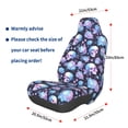 thumbnail image 2 of Picia flower Skull in starry sky Print Waterproof Sweating Car Seat Cover for Post Gym Workout, Running, Beach and Hiking, Universal Fit Anti-Slip Bucket Seat Protector, 2 of 5