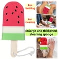 thumbnail image 4 of Summer Watermelon Popsicles Shaped Bath Sponge Multifunctional Sponge For Washing Dishes Cleaning The Kitchen Brushing Cups Bath Sponge, 4 of 6