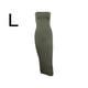 thumbnail image 1 of Vestido de tubo con cuello barco para mujer Vestido de verano sin mangas de color sólido, verde militar, L sidaley AP1097-15B, 1 of 7
