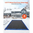 thumbnail image 2 of VEVOR Corner Pool Water Tubes, 4 Pack 22.4 x 22.2 in, Corner Winter Water Bags with Leakproof Screw Cap, 0.4mm Heavy Duty PVC, Cold-Resistant Weights for Inground Swimming Pool Covers, 2 of 9