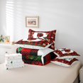 thumbnail image 5 of Manfei Christmas Monogrammed B Twin Bedding Sets 7-Piece, Cartoon Gingerbread Man Bedding Comforter Set, Teens Kids Child Reversible Sheet Sets, Super Cozy Room Decor, 5 of 7