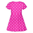 thumbnail image 3 of WOYY Girl Polka Dots Short Sleeve Dress Summer Casual Fit and Flare Dress, Sizes 4-13, 3 of 3
