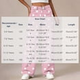 thumbnail image 3 of Ltctricy Girls Pants Polka Dot Wide Leg Trousers with Pockets High Waisted Kids Pants Fall Casual Streetwear(Pink,9-10 Years), 3 of 7