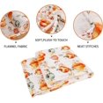 thumbnail image 4 of Fall Throw Blanket Pumpkin Blanket Thanksgiving Decor Cream Ivory Autumn Pumpkin Print on Soft Fleece Beige for Couch/Chair (60" x 50"), 4 of 6