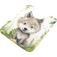 thumbnail image 3 of Dreamtimes Bathroom Rug Toiletry Mat Set Cute Wolf Forest Print, Soft Absorbent Bath Rug and U-Shaped Contour Toilet Rug, Non-Slip Bath Carpet Bath Mats for Bathroom 17.3"x13.4"+23.6"x15.7", 3 of 5