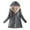 Gray, variant on RYRJJ Womens Long Puffer Jacket Plus Size Down Coat Sherpa Fleece Lined Lightweight Puffer Coat with Hood Slim Winter Warm Jacket(Black,M)