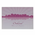 thumbnail image 1 of Oakland Cutting Board, Calligraphic Modern Illustration with a City Skyline, Decorative Tempered Glass Cutting and Serving Board, in 3 Sizes, by Ambesonne, 1 of 2