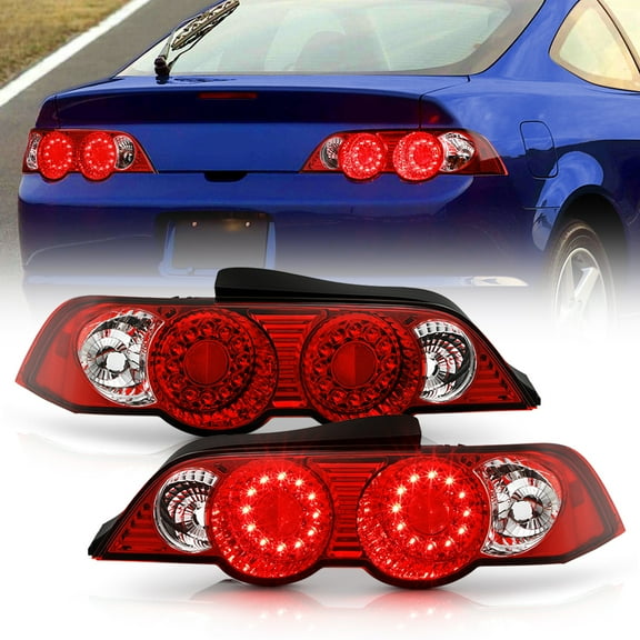 2002 2003 2004 Acura RSX DC5 Lumileds LED Red Clear Tail Lights Lamps Left Right