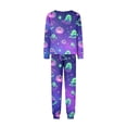 thumbnail image 5 of Matching Halloween Pajamas Set for Whole Family, Breathable Long Sleeve Halloween Family Pajamas with Green Ghost Pumpkin Print, Fun Family Halloween Pajama Set Party, 5 of 6