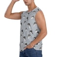 thumbnail image 3 of Fotbe Men's Party Shark Cute Print Men's Sleeveless Muscle Tank Tops Casual T-Shirts for Gym Workout Beach-Medium, 3 of 8