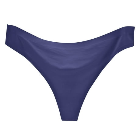 

Aayomet Women S Panties Ladies Show Wear Fashion Soft Ice Silk Seamless Low Waist Lace Hollow Briefs Navy M