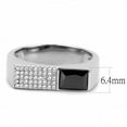 thumbnail image 2 of Stainless Steel Ring AAA GRD CZ Black Diamond DA252 for Men Style High, 2 of 5