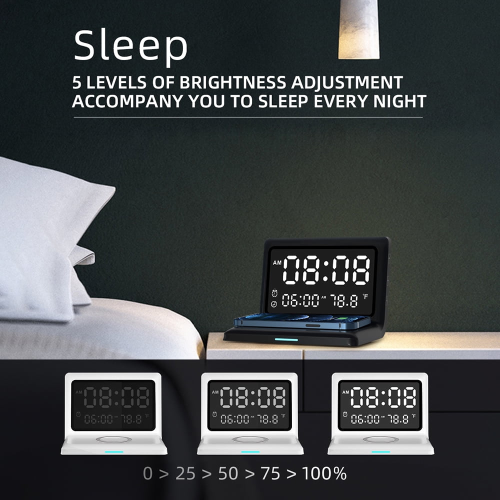 Large Digital Alarm Clock For Visually Impaired - Big Electric Clock For  Bedroom, Jumbo Number Display, Fully Dimmable Brightness Dimmer, Usb Ports