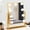 Gold, variant on Touch Control Lighted Makeup Mirror with 360° Rotation, 10X Magnification, 3 Dimmable LED Lights