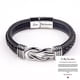 thumbnail image 1 of To My Son To My Grandson Bracelet, love You Forever Pulsera de cuero trenzado Pulsera de nudo de cuero trenzado para hombres, 1 of 1