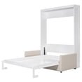 thumbnail image 4 of Miekor Furniture Queen Size Murphy Bed Wall Bed with Cushion, White B3A586, 4 of 8