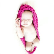Vonky Crochet Baby Bowl Photography Props Newborn Knitted Hat Pod Sleeping Bag Handmade Knitted 0-6 months