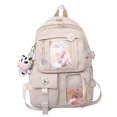 thumbnail image 1 of Student Cute Backpack Harajuku Japanese Multi-Pocket School Bag With Pendant, 1 of 5