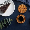 thumbnail image 6 of FMSHPON Halloween Pumpkin Bat Black Hallowmas Set of 8 Round Coaster for Drinks, Absorbent Ceramic Stone Coasters Cup Mat with Cork Base for Home Kitchen Room Coffee Table Bar Decor, 6 of 6
