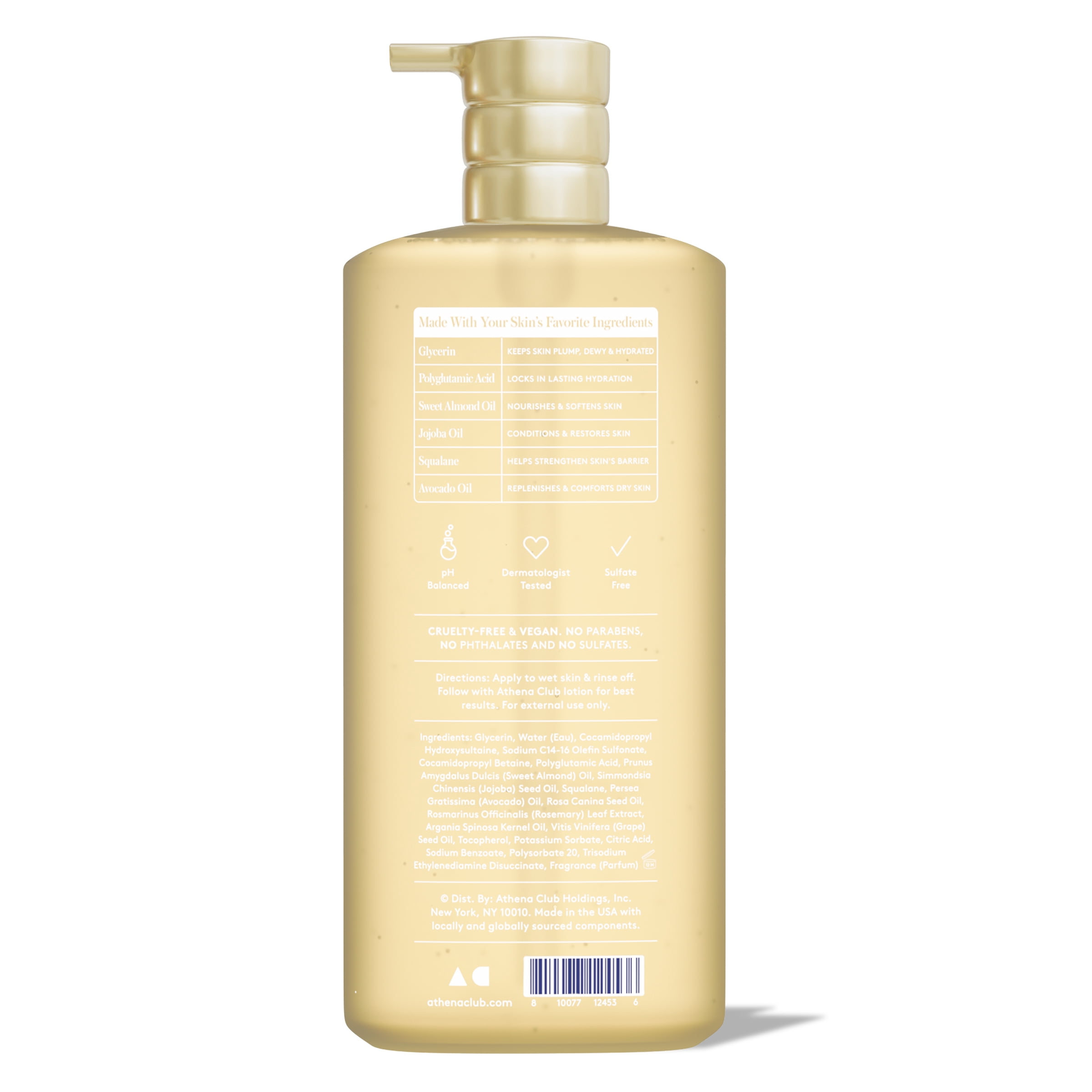 Athena Club Glow Restore Shower Oil - Salted Sunset - 18 fl oz: For Combination Skin, Whole Body, Plastic Bottle