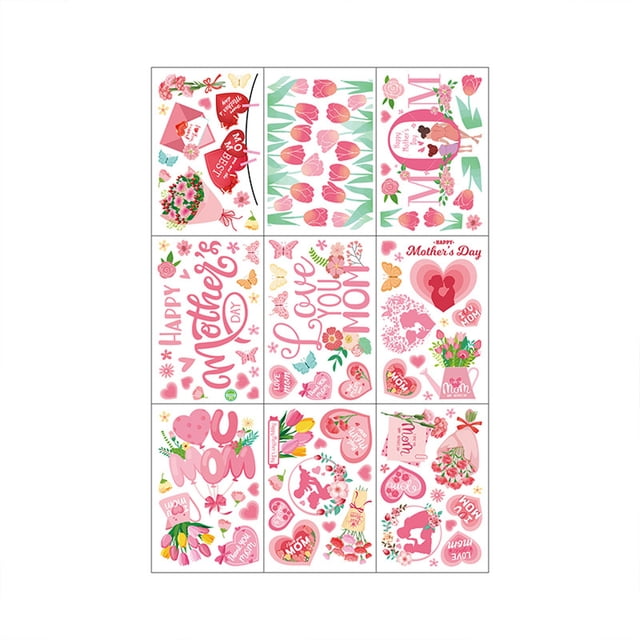 Tumotour Mother's Day YOU MOM Festive Decorative Stickers Window Refrigerator Glass Stickers