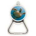 thumbnail image 1 of Ocean Blue Water Turtle ciencia naturaleza foto Acero inoxidable Metal cerveza tapa sacacorchos, 1 of 3