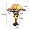 thumbnail image 7 of CHLOE Lighting GILES Tiffany-Style 3-Light Mission Double Lit Table Lamp 16" Shade, 7 of 7