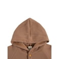 thumbnail image 5 of Qiylii Baby's One-piece Rompe, Long Sleeve Single Breasted Hooded Bodysuit, 5 of 7