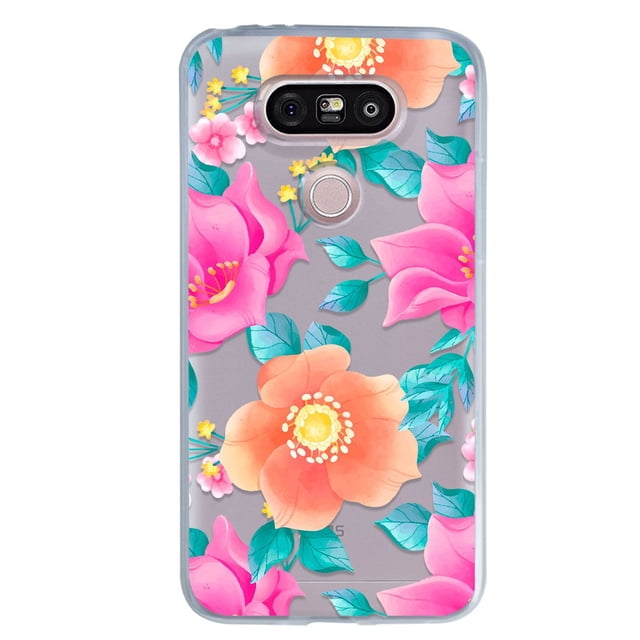 Funda Para LG G4 Stylus Flores Naranja, Uso Rudo, InstaCase Protector para LG G4 Stylus Antigolpes, Case Flores Naranja