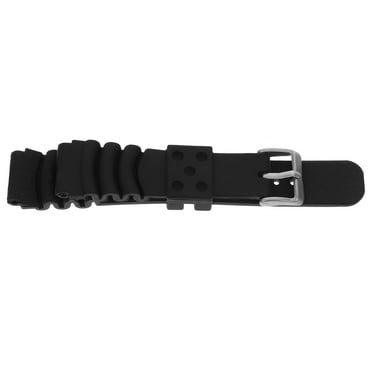 GOOHOCHY Stylish Waterproof Silicone Watch Band Durable 22mm Watch Strap Watch Wristband for Replacement (Black)