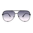 thumbnail image 3 of Womens Luxury Officer Tear Drop Shape Metal Rim Racer Sunglasses [Black - Black Beige], 3 of 7