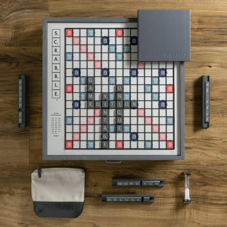 Winning Solutions Scrabble Deluxe Designer Edition Board (Best Scrabble Board Game With Turntable)