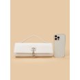 thumbnail image 4 of REMANLAND Women's PVC Snake Print Tote Clutch with Detachable Chain Strap, White, 4 of 7