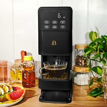 Beautiful Perfect Grind™ Programmable Single Serve Coffee Maker, Black Sesame by Drew Barrymore❗MAY HAVE MISSING PIECES/NEEDS CLEANING❗