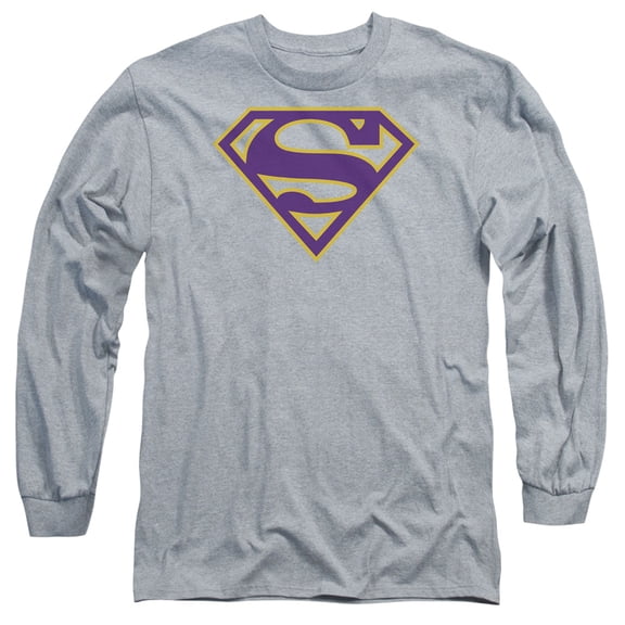 Superman - Purple & Gold Shield - Long Sleeve Shirt - X-Large