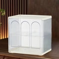 thumbnail image 7 of Twinkseal Visible Cup Holder with Removable Partition Plastic Cup Storage Rack with Removable Partition Dustproof Door Transparent Organizer for Water Cups Tea, 7 of 7