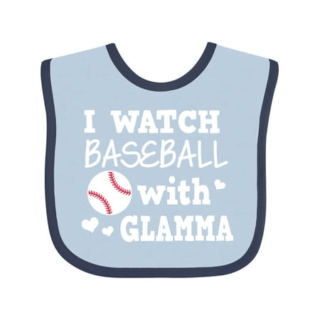 

Inktastic I Watch Baseball with My Glamma Gift Baby Boy or Baby Girl Bib