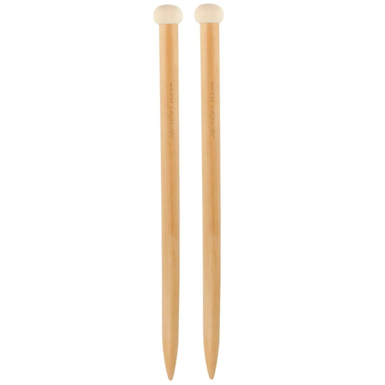 JubileeYarn Jumbo Bamboo Knitting Needles - US 36 (20mm) - 16 Long - 1 Pair