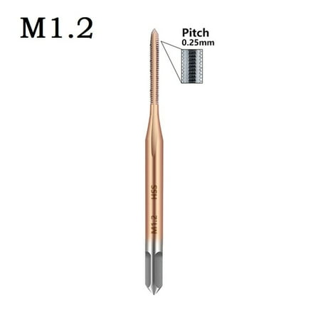 

HSS 6542 Ticn Coated Screw Tap Drill Bit M1-M1.8 Straight Flute Thread Tap