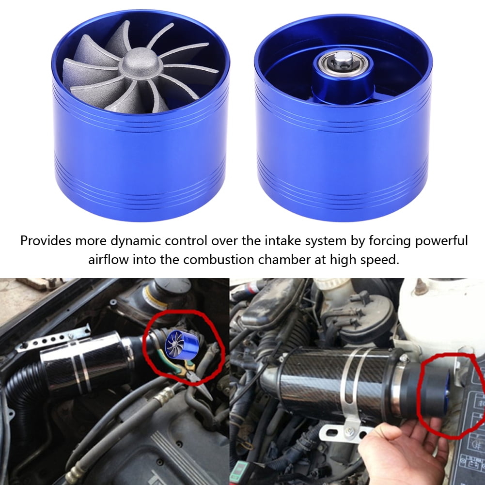HURRISE 64mm Car Air Intake Turbonator Single Fan Turbine Super Charger