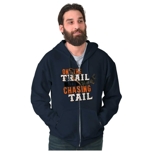 Fishing On Trail Chasing Tail Fisher Men Big & Tall Zip Hoodie Brisco Brands 4X