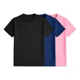 thumbnail image 1 of Pack 3 Playeras Deportivas Mujer Cuello Redondo,Black Navyblue Pink,S, 1 of 7