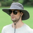 thumbnail image 7 of Manunclaims Outdoor UV Sun Protection Wide Brim Lightweight Unisex Hat, Nylon, Light Grey, 7 of 7