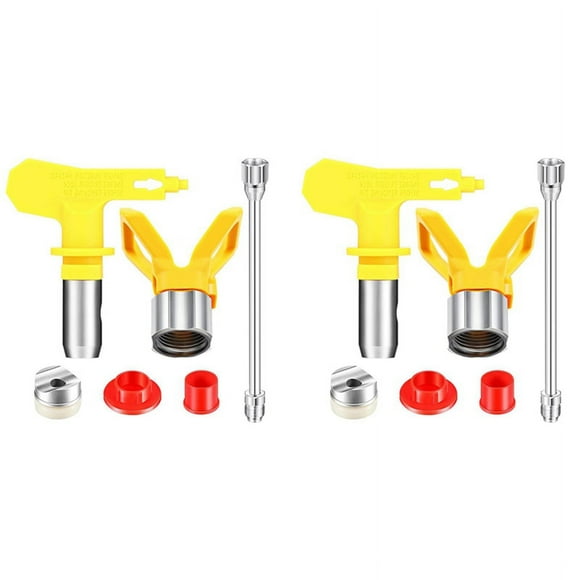 Juego de 8 Herramientas de Pulverización de Pintura Sin Aire Varilla de Extensión de 11,8 Pulgadas con Punta de Pulverizador 517 Y Protector de Punta de Boquilla