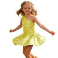 thumbnail image 2 of LYHaoo And Shine Girls Off Shoulder Party Dress With Sequin Details For，Girls A Line Dresses Sizes 5-6 Years Gold, 2 of 5