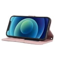 thumbnail image 5 of Funda de cuero PU + TPU con hebilla magnética de rayas en relieve para iPhone 11 Pro, con tapa horizontal, soporte, ranura para tarjetas, billetera, marco de fotos y correa., 5 of 5
