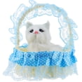 thumbnail image 1 of 1 cesta tejida de imitación de gato, adorno decorativo, regalo para niños., 1 of 6